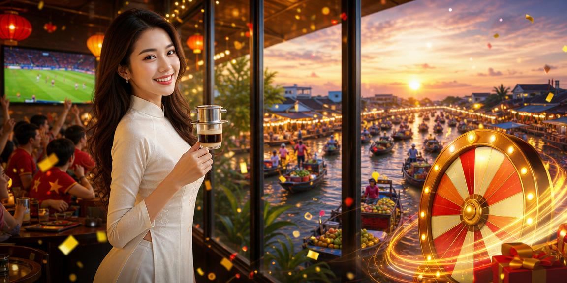 Khung cảnh roulette tại Hội An cùng ly cà phê Việt Nam